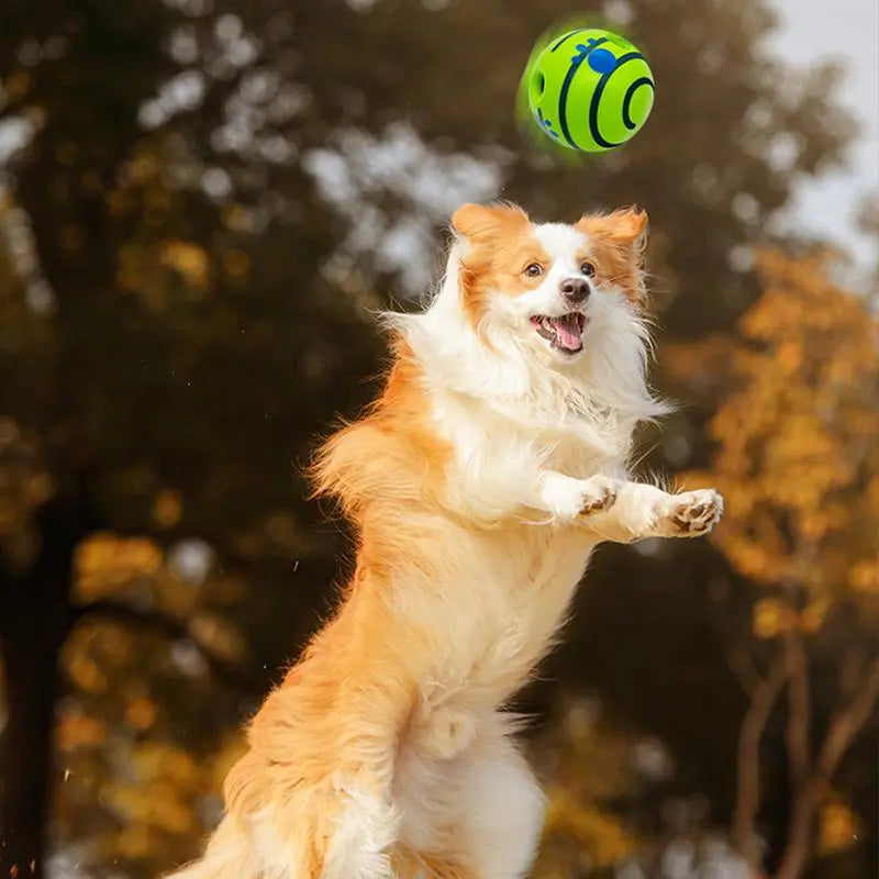 Gift for Pets, Durable Interactive Dog Toys Ball, Summer Gift, Squeaky Wag Ball for Pet Training, Indoor & Outdoor Dog Gifts, Dog Toy Supplies, Valentine'S Day Gift